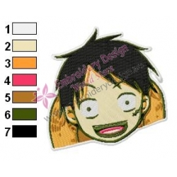 One Piece Luffy Embroidery Design 04